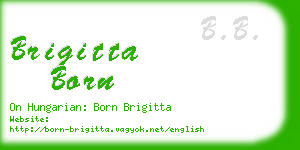 brigitta born business card